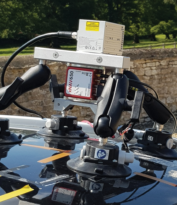 Mobile mapping using an OxTS xNAV650 INS and lidar sensor. Photo: OxTS