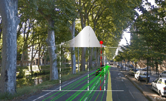 Figure 4. Effect of diffraction of GNSS signals on receivers passing under tree canopies. (Image: Authors)