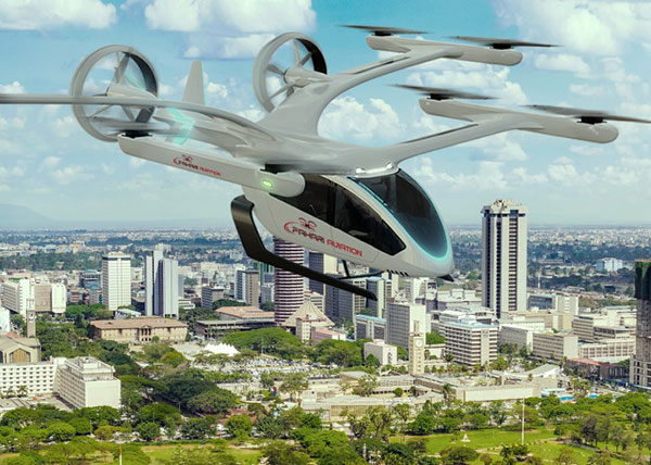 The Eve eVTOL air taxi. (Image: Eve Air Mobility)