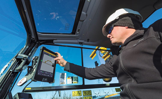 Hiring, training, and retaining skilled operators is increasingly challenging. Learning and becoming proficient on automated systems is easier and much faster than on non-automated systems. Photo: Trimble