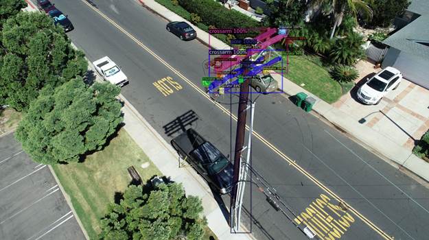 NV5 Geospatial's distribution network data shows pole usage. (Image: Nv5 Geospatial)
