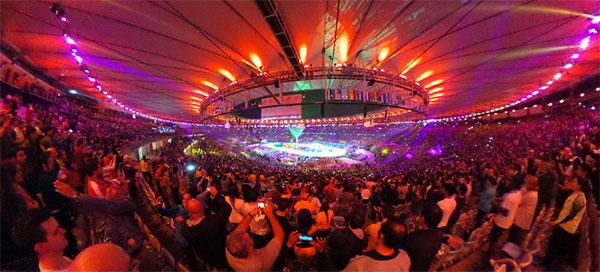 Part of a 360° spherical image shot with the Theta X. (Photo: Ricoh)