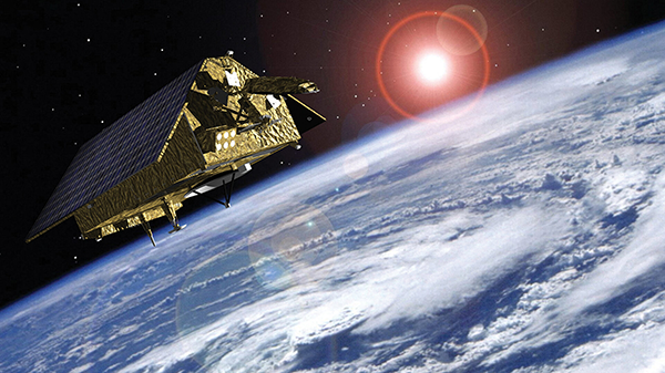 Artist's depiction of the Copernicus Sentinel-6 satellite, launched in November 2020. (Image: ESA)