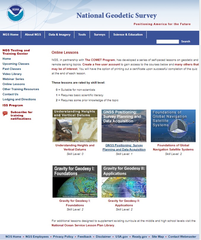 Screenshot: NGS Website