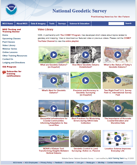 Screenshot: NGS Website