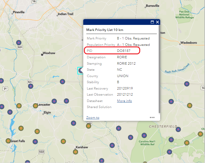 Example of PID from Mark Priority List (Image: NGS website)