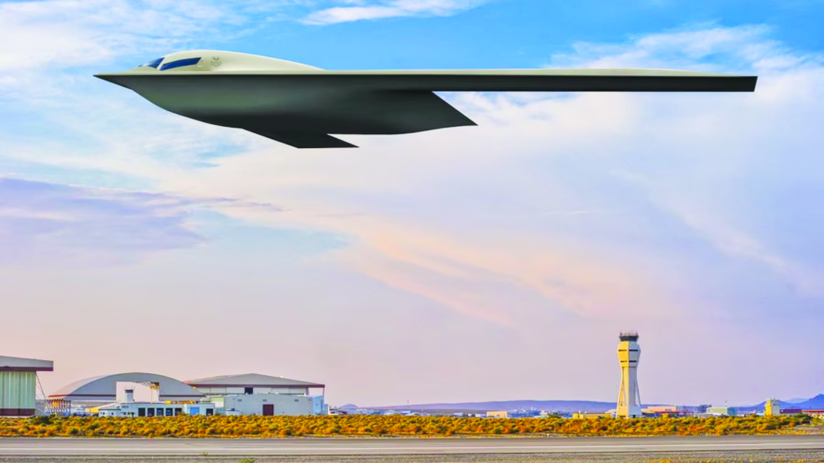 Artists rendering of the B-21 raider, which is being produced by Northrup Grumman for the U.S. Air Force to operate in tomorrow's high-end threat environment. (Image: U.S. Air Force)