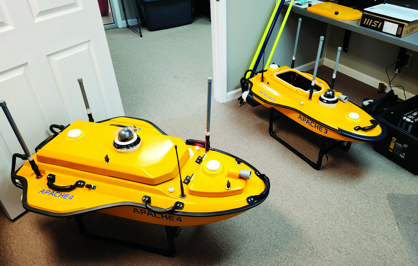 To improve the efficiency of their hydrographic surveying services and expand them, Coastal Geomatics evaluated multiple USV, choosing the CHC Apache 4. (Image: Coastal Geomatics)