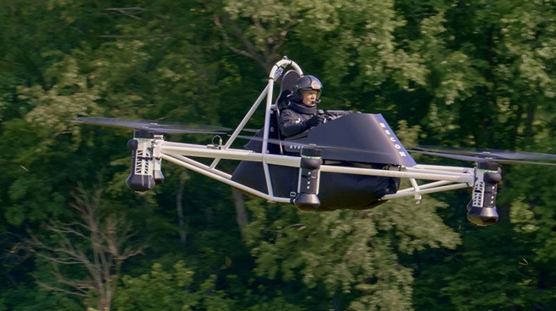 Recon manned test flight in June 2023. (Image: Ryse Aerotech)