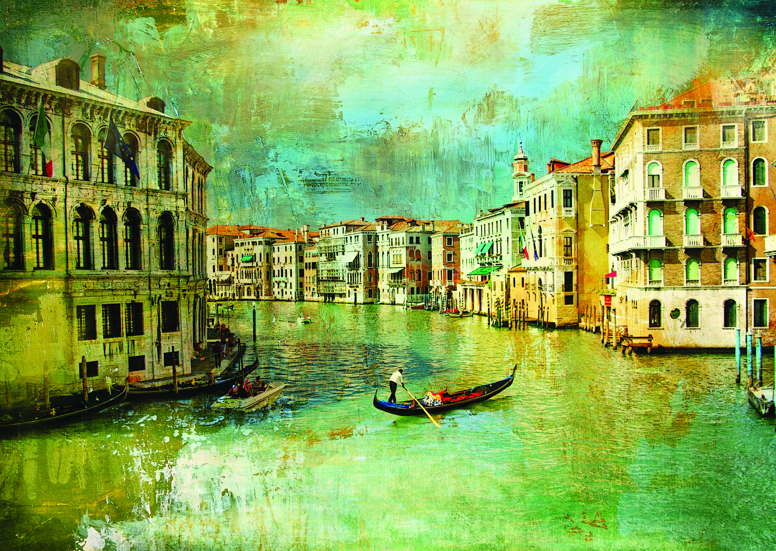 Venice arose after the fall of the Roman Empire. The city holds 450 palaces, more than 400 bridges and is home to the notable St. Mark’s Basilica. It is also known for its many canals, which are full of gondolas the way the streets of other cities are full of taxis or rickshaws. (Image: Freeartist/iStock/Getty Images Plus/Getty Images)