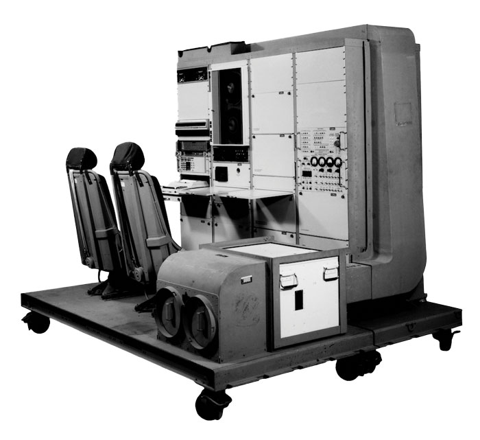 1976: The first military GPS five-channel receiver built in one of several programs that studied the feasibility of GPS. The receiver weighed more than 270 pounds and had seats for two operators. (Image: Rockwell Collins/Smithsonian)