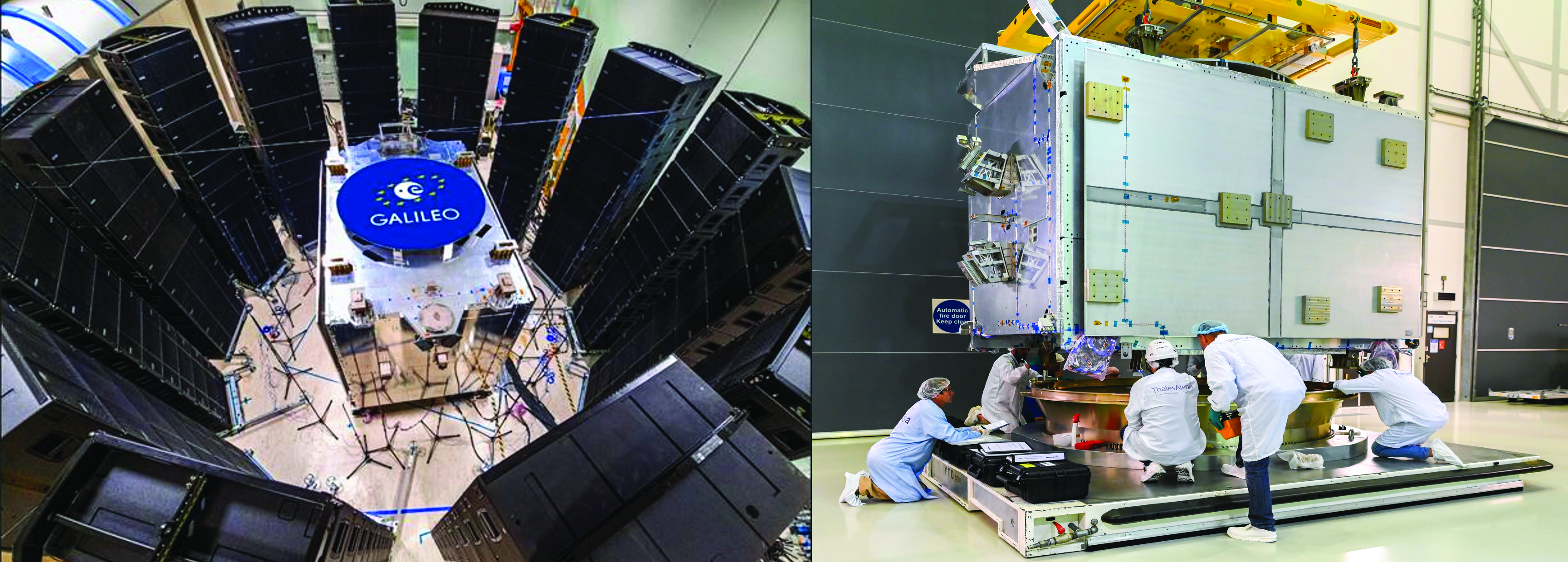 G2SB1 acoustic testing in Rome and structural model arrival at ESA ESTEC. (Image: ESA)