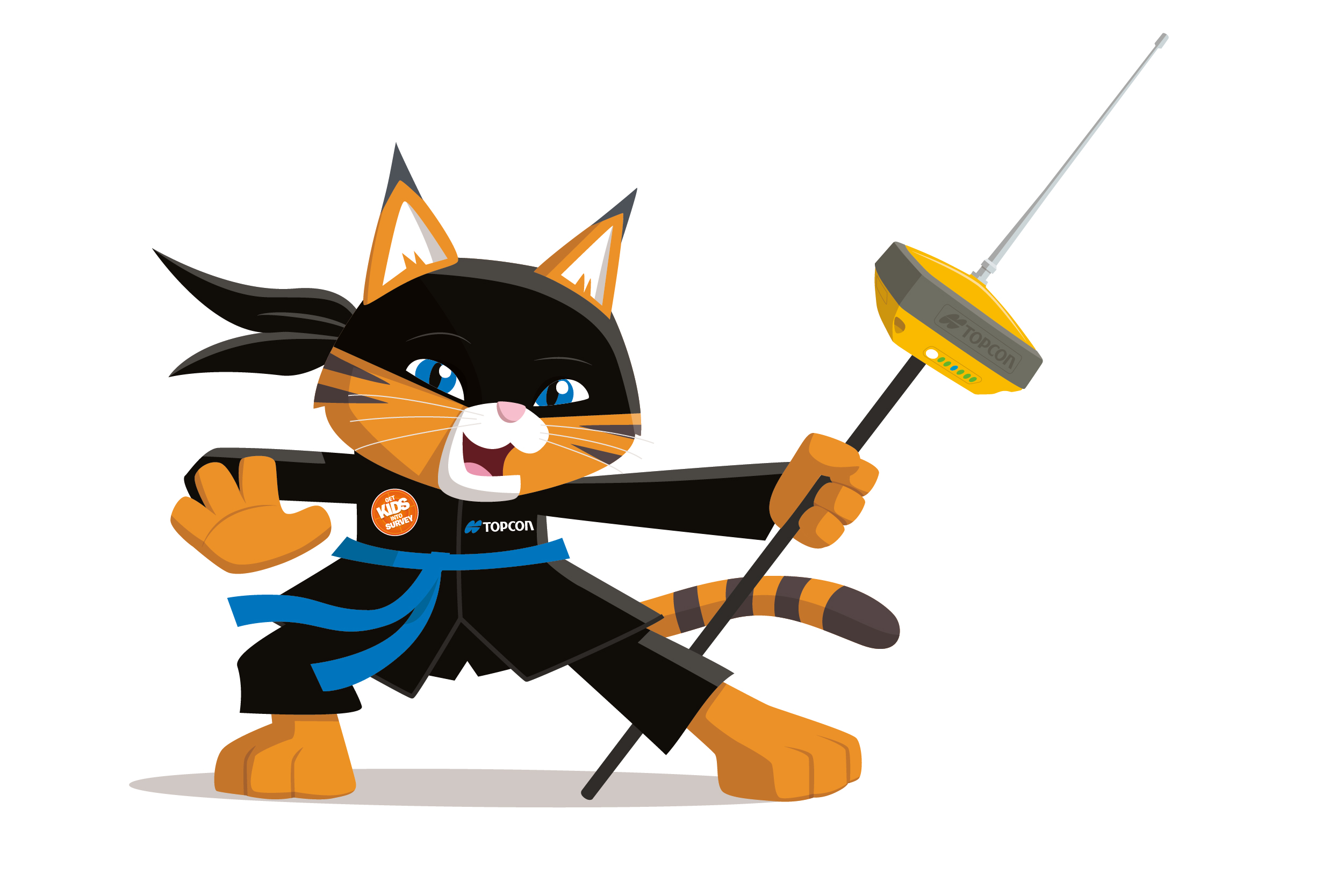 Topcon Ninja Wildcat, one of the sponsored characters featured in the Get Kids into Survey campaign. (Image: Topcon)