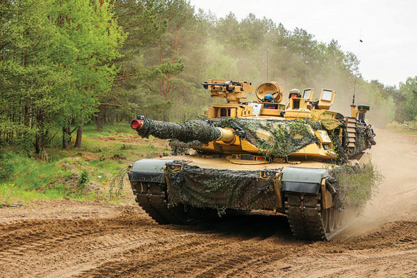 a hexagon gajt in action on a U.S. Army M1A2 Abrams tank. (Photo: Sgt. Andrew Greenwood)