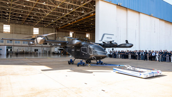 Eve eVTOL rolls out joining the flight test program. (Photo: Eve Air Mobility)