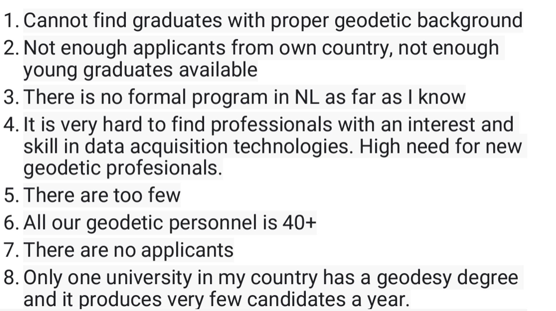 Challenges and gaps. (Photo: UN-GGIM)