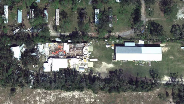 Fugro collected essential high-resolution imagery above Perry, Florida, following the impact of Hurricane Helene. (Image : Fugro)