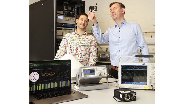 Pictured at the National Standards Authority of Ireland’s National Metrology Laboratory s Dr Zdenek Chaloupka, Founder Timing Solutions and David Fleming, NSAI Technical Manager for Time and Frequency. (Photo: Leon Farrell / Photocall Ireland)
