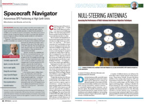 FIGURE 2c  Different eras of “Innovation” throughout the years; the April 2006 edition (left) and the February 2016 edition (right). (Photo: GPS World archives)