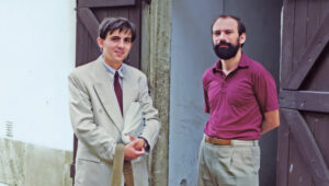 Attila Komjathy and Richard, Nagycenk, Hungary, 1991.