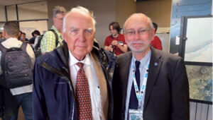 Gerhard Beutler and Richard, IGS Symposium and Workshop, Bern, Switzerland, 2024.