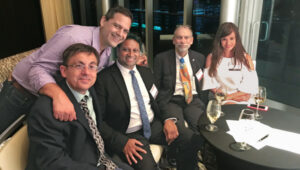 Attila Komjathy, Rodrigo Leandro, Sunil Bisnath, Richard and Fanni Komjathy, ION GNSS+ Miami, Florida, 2018.