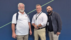 GPS World staff: Matteo Luccio, Editor-in-Chief, Brian Kanaba, Publisher, and Tim Carolin, Account Executive. (Photo: GPS World Staff)