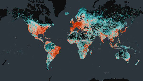 Global coverage of Overture maps transportation data. (Photo: Overture)