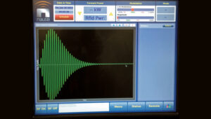 UrsaNav Loran monitor on Nautel equipment. (Photo: RNT Foundation)