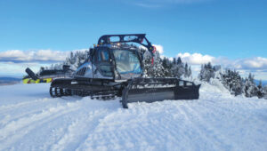 Leica’s machine control solution has been vital to precisely executing the Women’s Slalom and Giant Slalom World Cup builds. Photo: Leica Geosystems