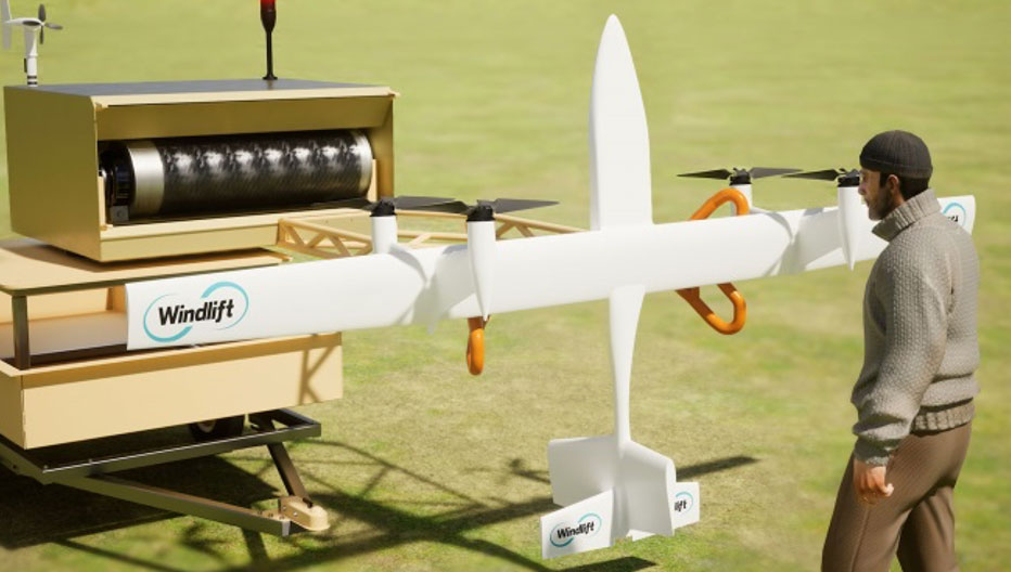 Transportable power generation. (Photo Windlift)