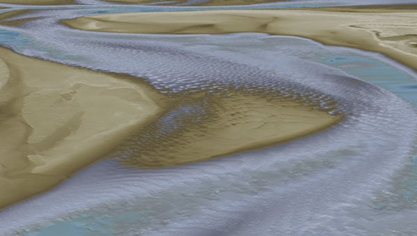 The National Geodetic Survey Remote Sensing Division’s Coastal Mapping Program requires the collection of airborne topographic/bathymetric lidar and digital camera imagery data to enable accurate and consistent measurement of the national shoreline following Hurricane Sandy’s landfall. (Photo: NV5)