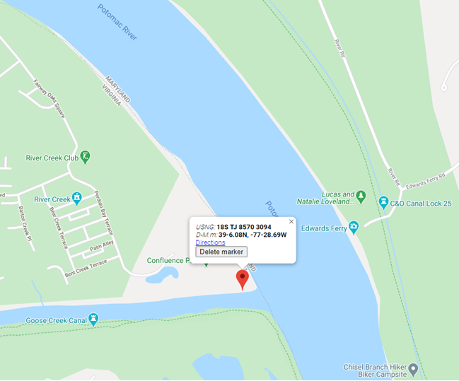 The location on the Virginia side of the Potomac River where Fitz Thomas tragically drowned on June 4, 2020.