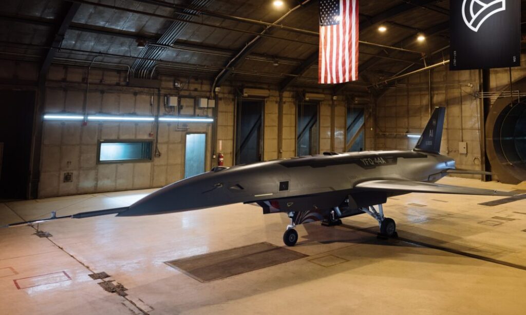 Andruil YFQ-44 undergoes ground testing. (Credit: USAF)