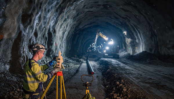 Skanska's survey engineers use the unique, smart AP20 AutoPole to boost on-site productivity. (Credit: Hexagon)