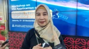 Adiningsih discusses the future of satellite navigation in Indonesia at the 2025 GNSS Workshop in Jakarta, (Photo: BRIN)