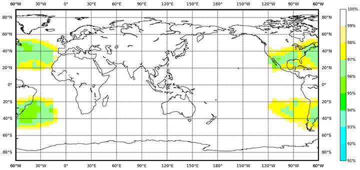 BDS Availability (PDOP≤6). (Image: BeiDou)
