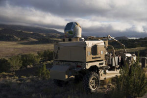 According to Raytheon, its HELWS uses energy to detect, identify, track and take down drones. (Photo: Raytheon)