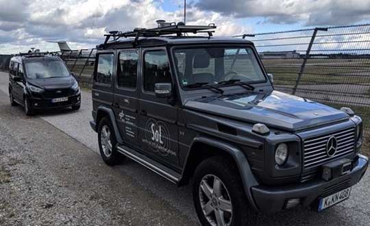 This pair of testbed vehicles went out on the road in Germany to simulate the way we are all likely to be using 5G positioning services in the future. (Photo: ESA)