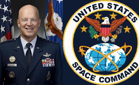 Gen. John W. Raymond; Emblem of USSPACECOM (Images: USAF)