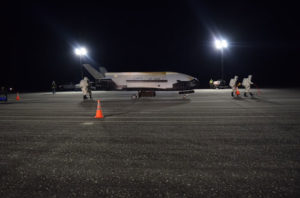 A X-37B lands at the Kennedy Space Center. (Photo: USAF)